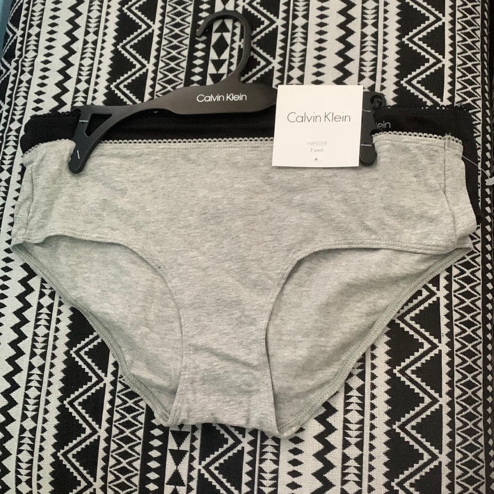 Calvin Klein Hipster 2 pack Grey and Black